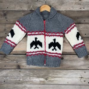 Vintage Handmade Cowichan Style Sweater, Toddler, Winter, Fall